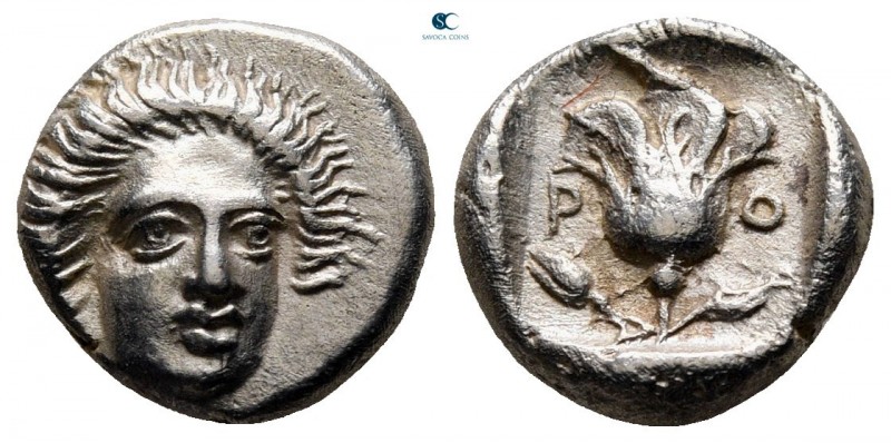 Islands off Caria. Rhodos circa 408-390 BC. 
Hemidrachm AR

12 mm, 1,84 g

...