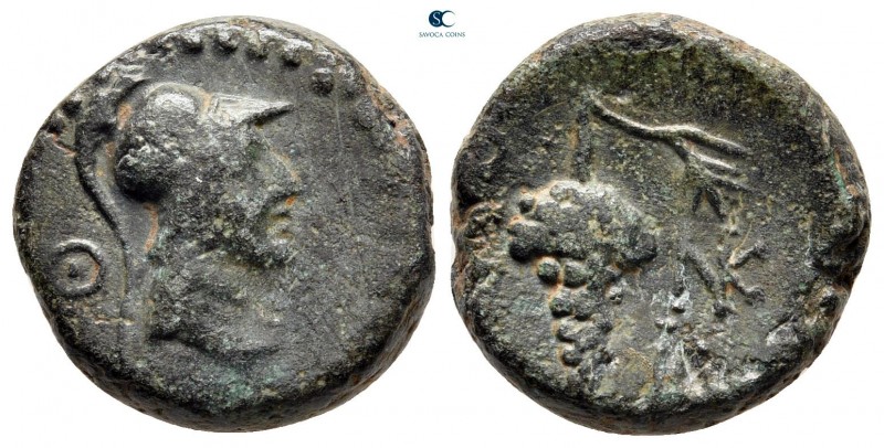 Cilicia. Soloi circa 100-30 BC. 
Bronze Æ

16 mm, 5,90 g

Head of Athena ri...