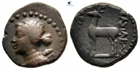 Kings of Cappadocia. Eusebeia circa 200-101 BC. Time of Ariarathes IV to Ariarathes VII. Dichalkon Æ
