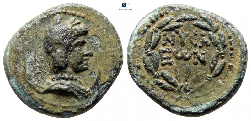 Lydia. Nysa. Pseudo-autonomous issue circa AD 69-96. 
Bronze Æ

18 mm, 3,55 g...
