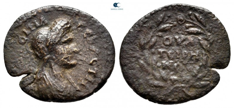 Lydia. Thyateira. Plotina. Augusta AD 105-123. 
Bronze Æ

15 mm, 1,47 g

[Π...