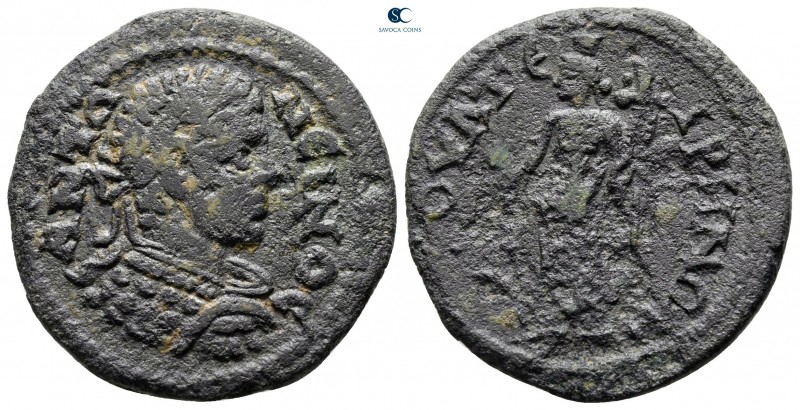 Lydia. Thyateira. Caracalla AD 198-217. 
Bronze Æ

25 mm, 6,05 g

ANTΩNЄINO...