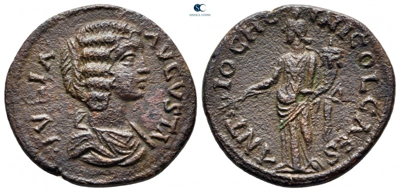 Pisidia. Antioch. Julia Domna. Augusta AD 193-217. 
Bronze Æ

21 mm, 5,14 g
...