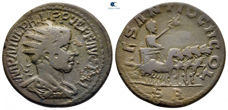 Pisidia. Antioch. Philip II AD 247-249. 
Bronze Æ

27 mm, 10,85 g

IMP M IV...