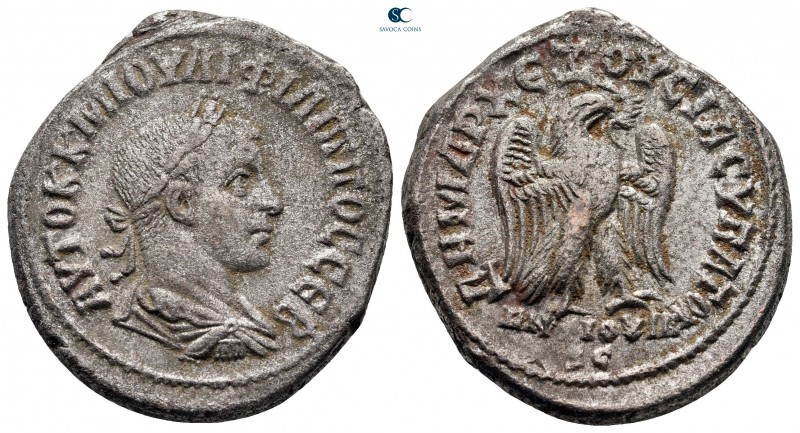 Seleucis and Pieria. Antioch. Philip II AD 247-249. 
Billon-Tetradrachm

26 m...