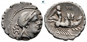 C. Naevius Balbus 79 BC. Rome. Serrate Denarius AR