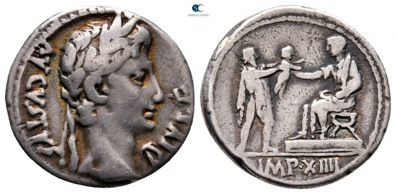 Augustus 27 BC-AD 14. Lugdunum (Lyon)
Denarius AR

18 mm, 3,70 g

AVGVSTVS ...