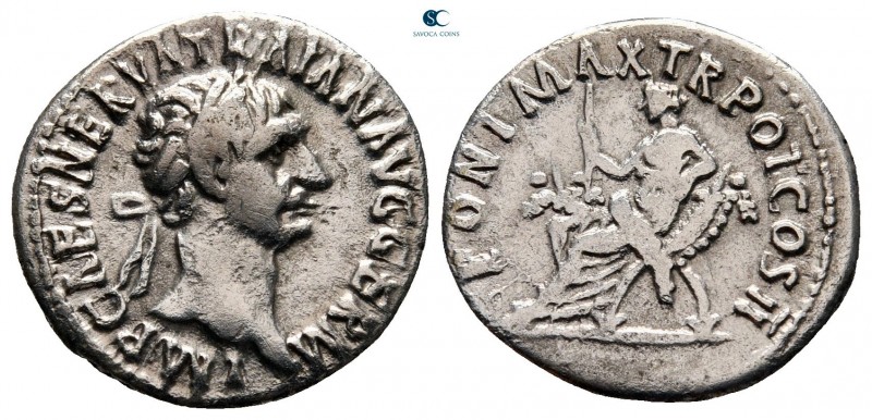 Trajan AD 98-117. Rome
Denarius AR

17 mm, 3,08 g

IMP CAES NERVA TRAIAN AV...