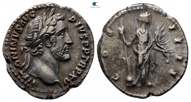 Antoninus Pius AD 138-161. Rome
Denarius AR

18 mm, 3,29 g

ANTONINVS AVG P...