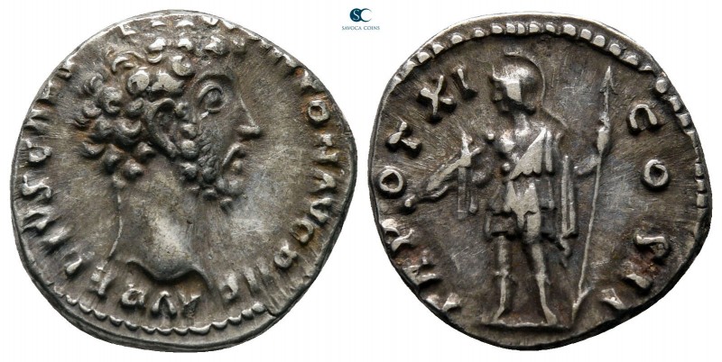 Marcus Aurelius, as Caesar AD 139-161. Rome
Denarius AR

17 mm, 3,61 g

AVR...