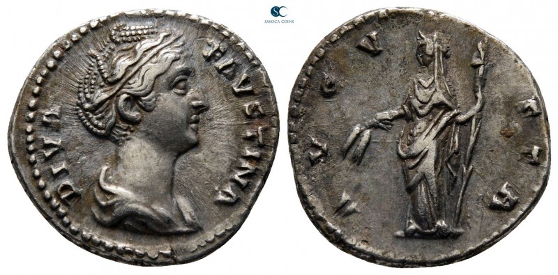 Diva Faustina I AD 140-141. Rome


18 mm, 3,48 g

DIVA FAVSTINA, draped bus...