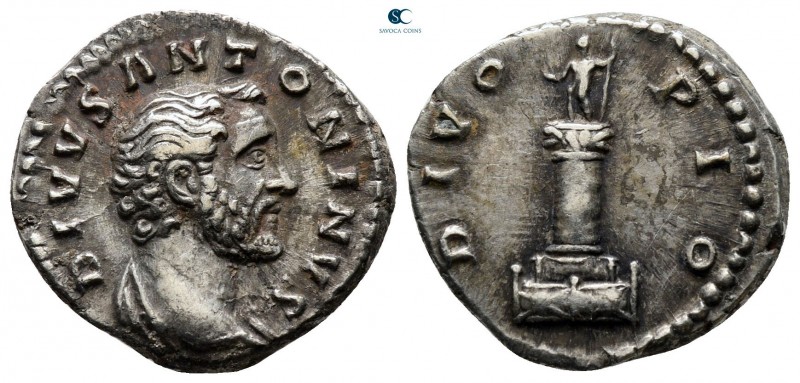 Divus Antoninus Pius AD 161. Struck circa AD 161. Rome
Denarius AR

18 mm, 3,...
