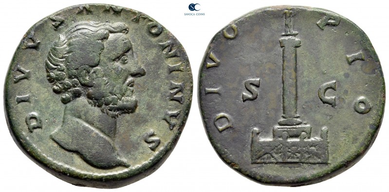 Divus Antoninus Pius AD 161. Struck under Marcus Aurelius and Lucius Verus. Rome...