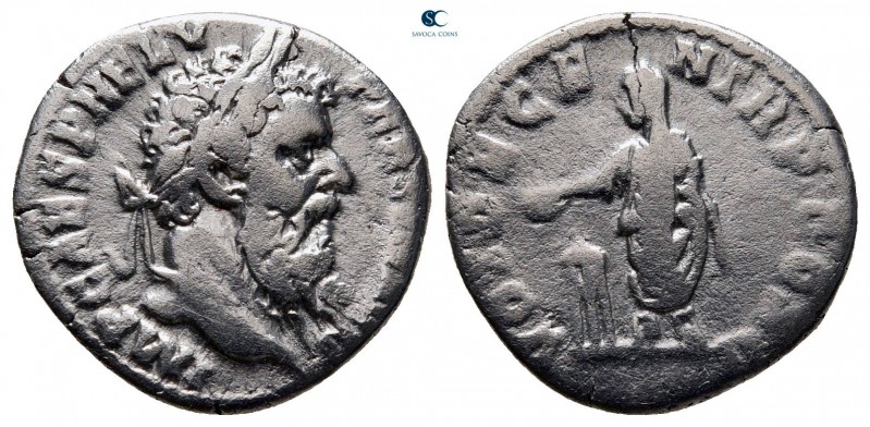 Pertinax AD 193-193. Rome
Denarius AR

16 mm, 2,75 g

IMP CAES P HELV P[ERT...