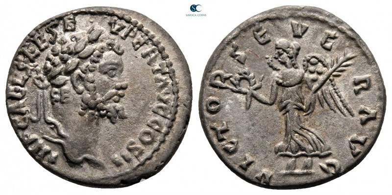 Septimius Severus AD 193-211. Struck AD 194-195. Emesa
Denarius AR

18 mm, 2,...