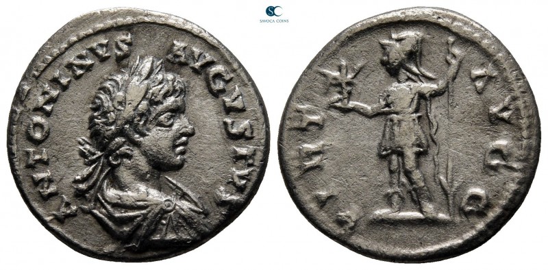 Caracalla AD 198-217. Laodicea ad Mare
Denarius AR

19 mm, 2,88 g

ANTONINV...