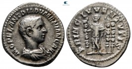 Diadumenian AD 218-218. Rome. Denarius AR