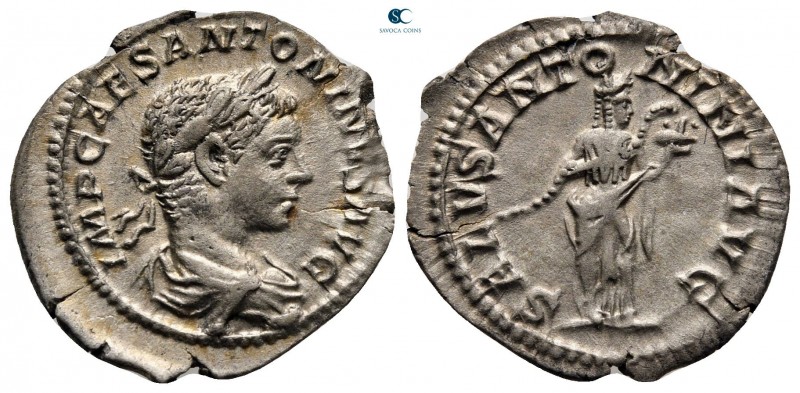 Elagabal AD 218-222. Rome
Denarius AR

20 mm, 2,10 g

IMP CAES ANTONINVS AV...