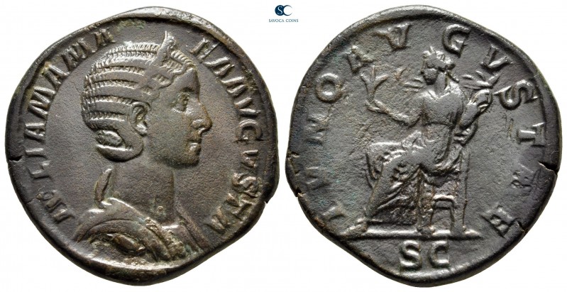 Julia Mamaea. Augusta AD 222-235. Rome
Sestertius Æ

31 mm, 16,20 g

IVLIA ...