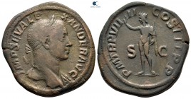 Severus Alexander AD 222-235. Struck AD 230. Rome. Sestertius Æ