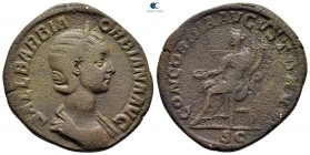 Orbiana AD 225. Rome. Sestertius Æ