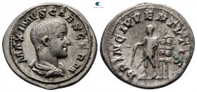 Maximus, Caesar AD 236-238. 3rd emission of Maximinus I, AD 236-237.. Rome. Denarius AR