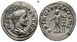 Maximus, Caesar AD 236-238.  3rd emission of Maximinus I, AD 236-237.. Rome. Denarius AR