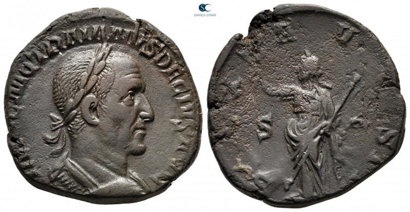 Trajan Decius AD 249-251. Rome
Sestertius Æ

27 mm, 16,59 g

[IMP C] M Q TR...