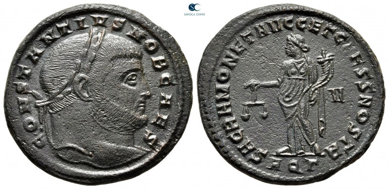 Constantius I Chlorus, as Caesar AD 293-305. Aquileia
Follis Æ

28 mm, 9,87 g...