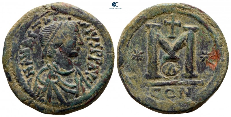 Anastasius I AD 491-518. Constantinople
Follis or 40 Nummi Æ

25 mm, 8,11 g
...