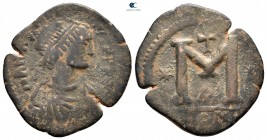 Anastasius I AD 491-518. Constantinople. 1st officina. Follis or 40 Nummi Æ