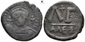 Justinian I AD 527-565. Alexandria. 30 Nummi Æ