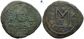 Justinian I AD 527-565. Dated RY 13 (539/40). Carthago. 6th officina. Follis or 40 Nummi Æ