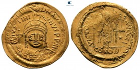 Justinian I AD 527-565. Struck AD 545-565. Constantinople. 10th officina. Solidus AV