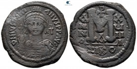 Justinian I AD 527-565. Dated 544/545. Nikomedia. Follis or 40 Nummi Æ