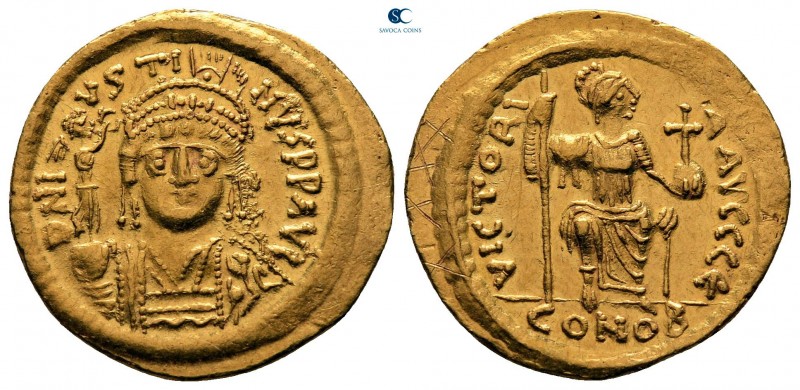 Justin II AD 565-578. Constantinople. 5th officina
Solidus AV

20 mm, 4,47 g...