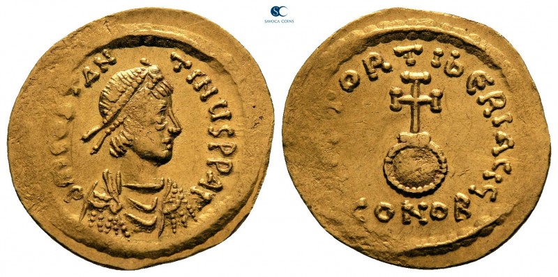 Tiberius II Constantine AD 578-582. Constantinople
Semissis AV

18 mm, 2,18 g...
