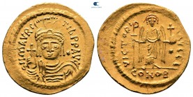 Maurice Tiberius AD 582-602. Struck AD 583/4-602. Constantinople. 10th officina. Solidus AV