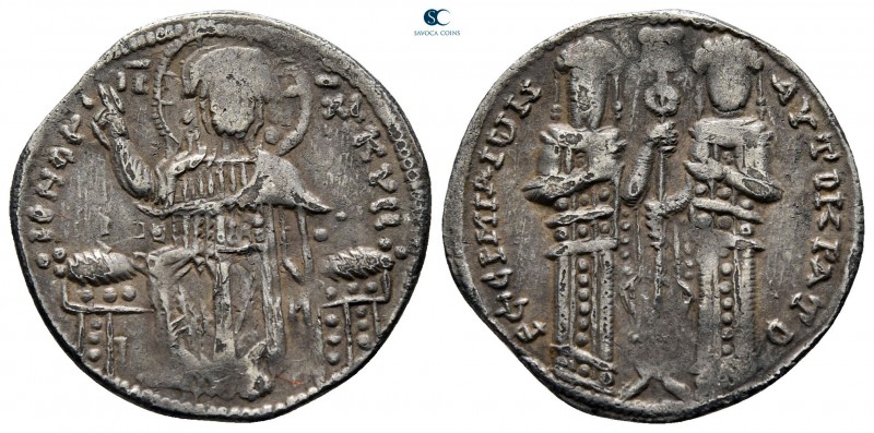Andronicus II with Michael IX AD 1295-1320. Constantinople
Basilikon AR

21 m...