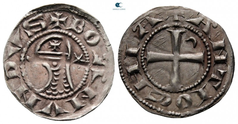 Bohemond III AD 1163-1201. Antioch
Denier AR

18 mm, 0,77 g

+ BOAMVNDVS, h...