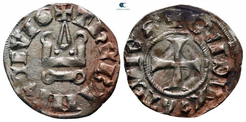 Guy II de la Roche AD 1287-1308. 
Denier Tournois BI

19 mm, 0,79 g

+ ThEB...