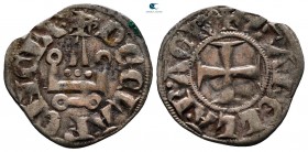 Isabelle de Villehardouin AD 1297-1301. Glarenza (modern Kyllini in Elis). Denier Tournois BI