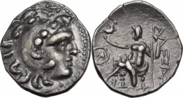 Celtic World. Celtic, Eastern Europe. AR Drachm imitating Alexander III of Macedon, c. 3rd century BC, Chios mint. Obv. Head of Herakles right, wearin...