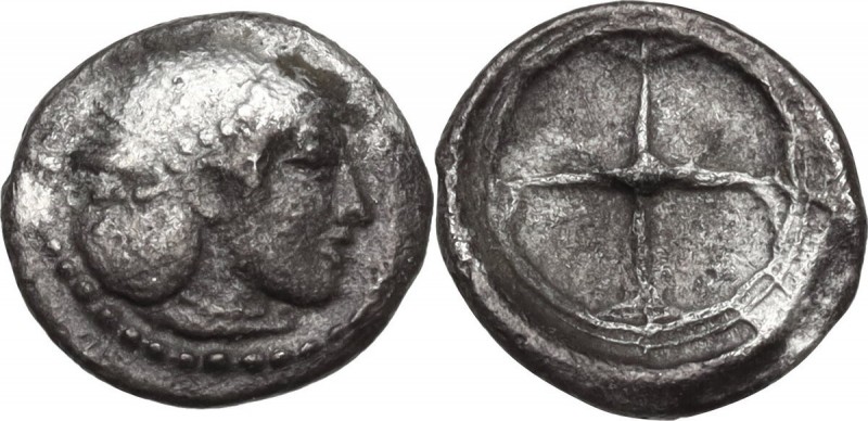 Sicily. Syracuse. Hieron I (478-466 BC). AR Obol, struck circa 475-470 BC. Obv. ...