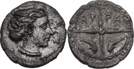 Sicily. Syracuse. Temp. Dionysios I (405-367 BC). AR Hemilitron, c. 405-395 BC. Obv. Head of Arethusa right, hair bound in ampyx and sphendone. Rev. F...