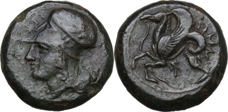 Sicily. Syracuse. Dionysios I to Dionysios II. AE Litra, c. 375-344 BC. Obv. ΣYΡ...
