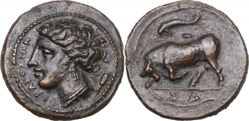 Sicily. Syracuse. Agathokles (317-289 BC). AE 16mm., 317-310 BC. Obv. ΣΥΡΑΚΟΣΙΩΝ...
