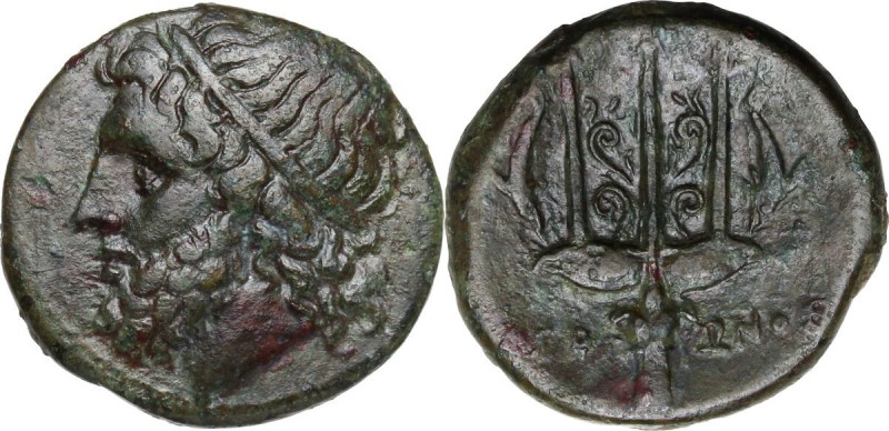 Sicily. Syracuse. Hieron II (274-215 BC). AE Litra, 240-215 BC. Obv. Diademed he...