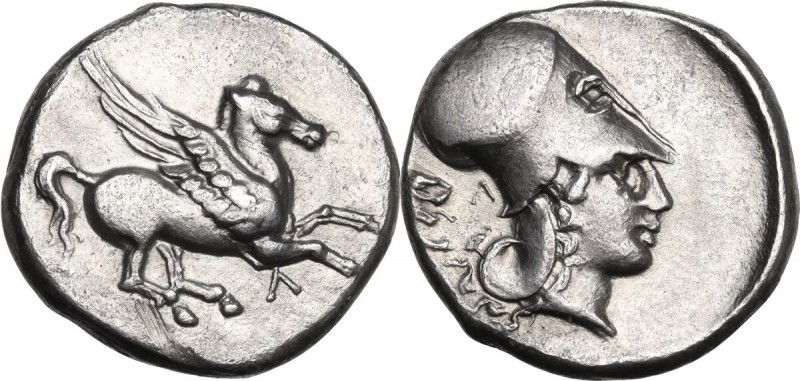 Continental Greece. Akarnania, Leukas. AR Stater, c. 340-290/80 BC. Obv. Pegasos...