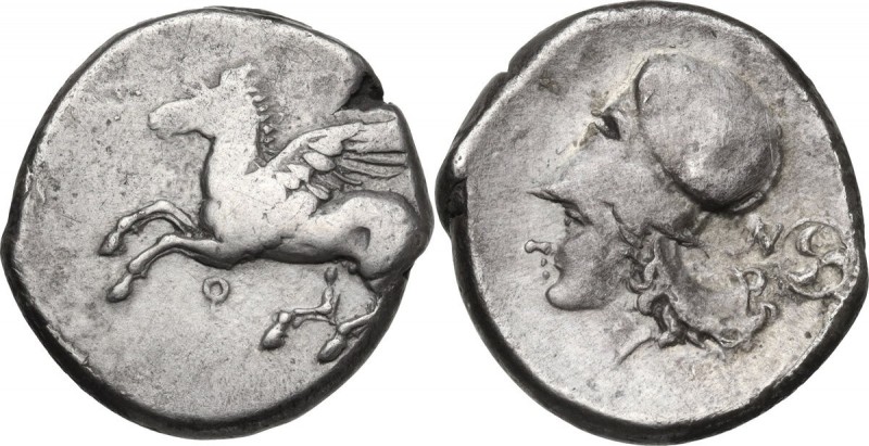 Continental Greece. Corinthia, Corinth. AR Stater, c. 375-300 BC. Obv. Pegasos f...